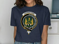 Johnstone Nunquam Non Paratus design t-shirt — clan crest on chest, unisex cotton fit