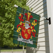Jones Irish Family Crest Garden Flag