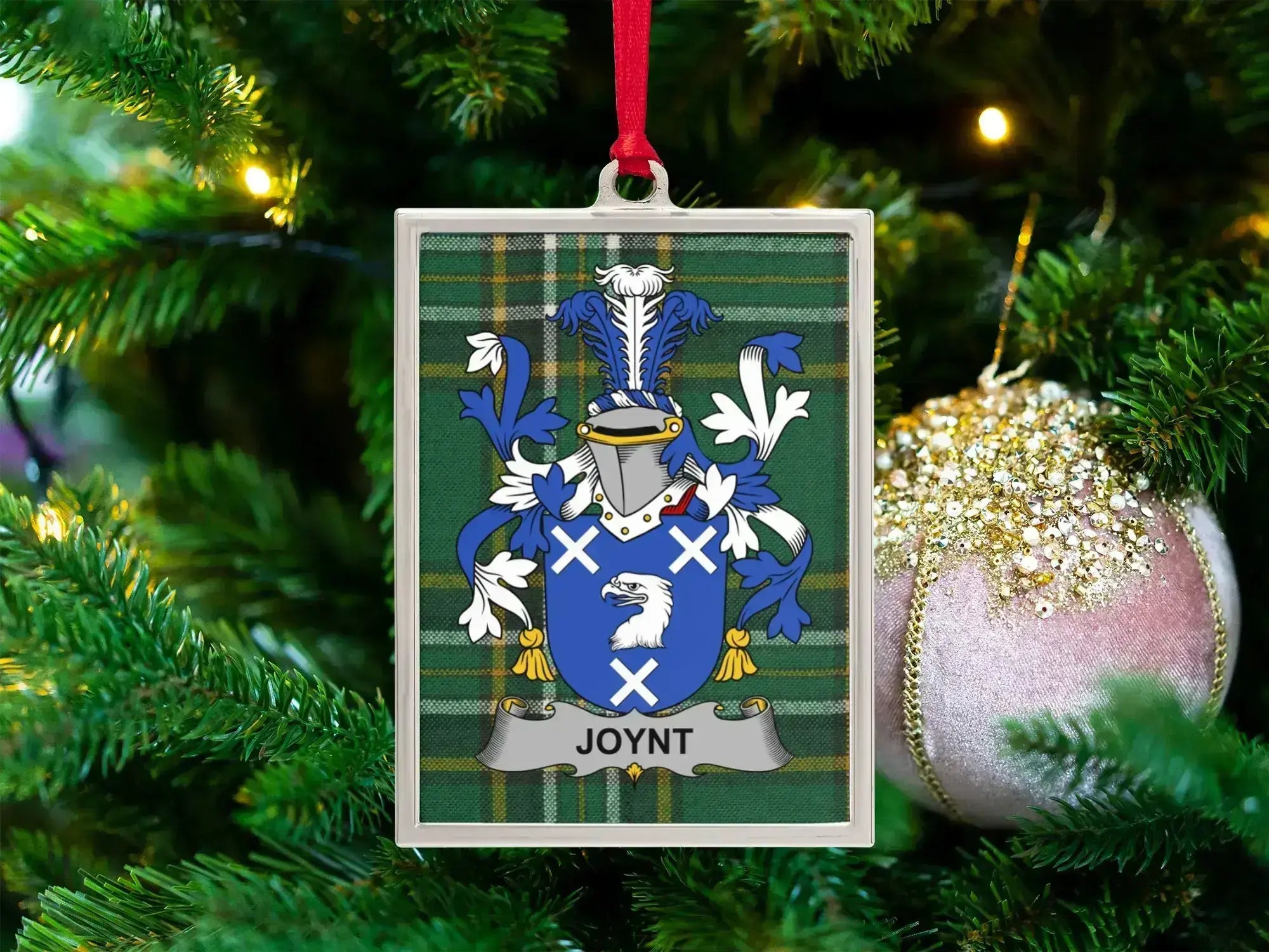 Personalized Family Crest Christmas Ornament product type