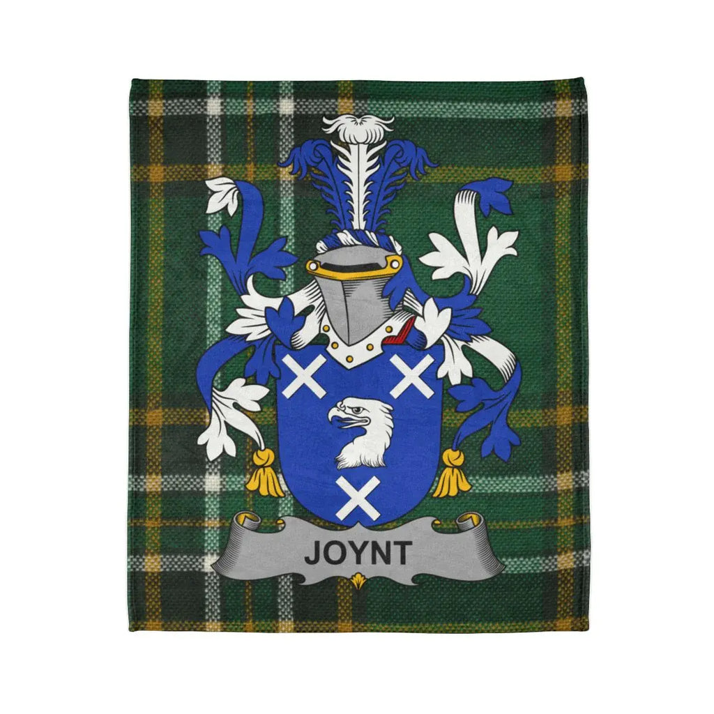 Joynt Family Crest Tartan Patterned Blanket