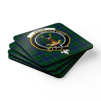 Scottish Clan Crest Plaid Pattern Coaster Set product type