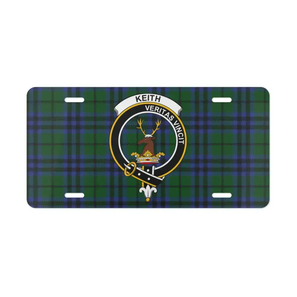 Keith Veritas Vincit Plaid Personalized License Plate product