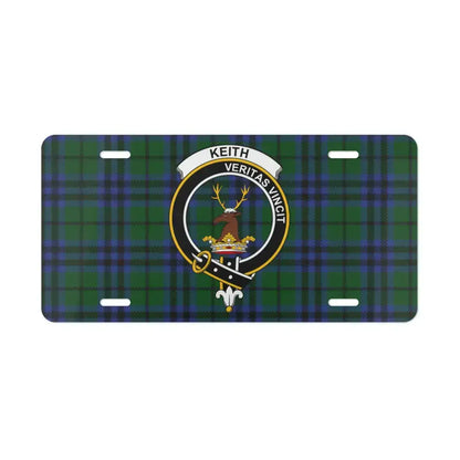 Keith Veritas Vincit Plaid Personalized License Plate product