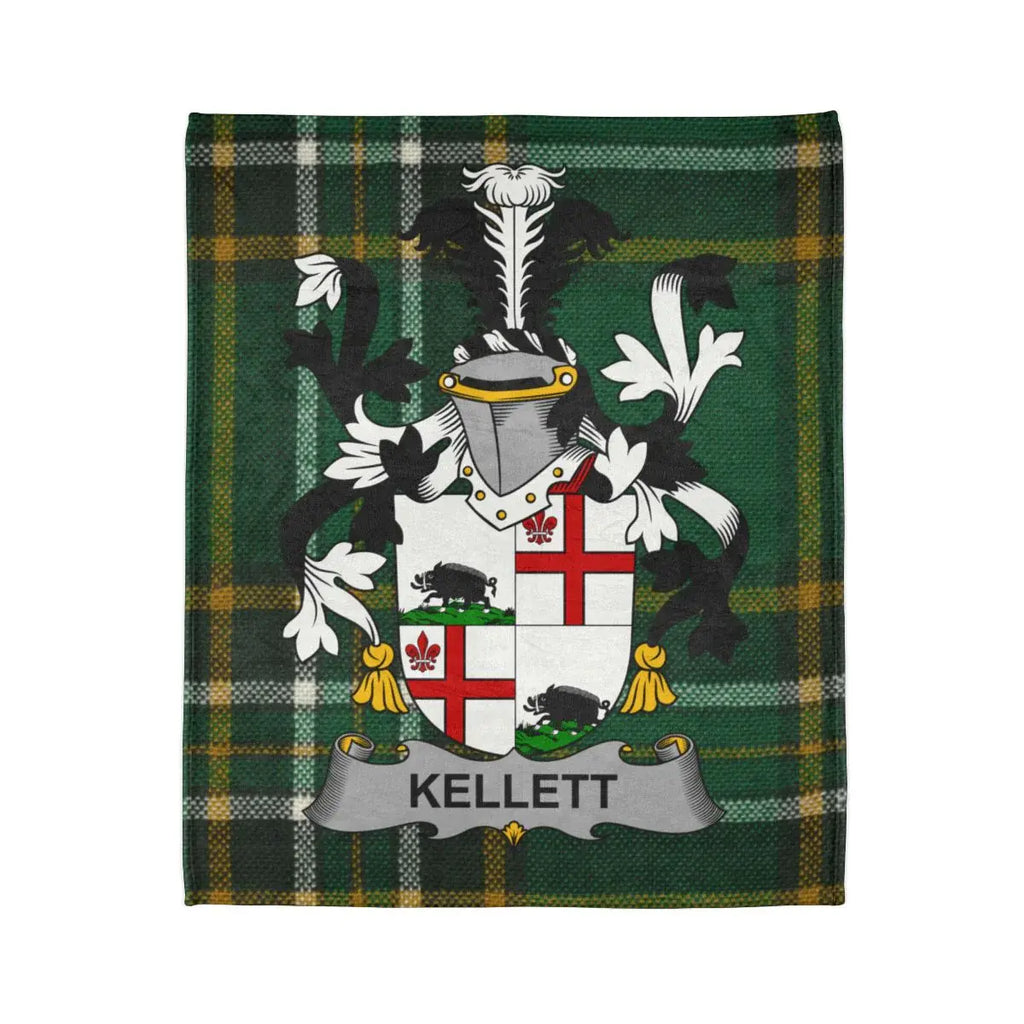 Kellett Family Crest Plaid Tartan Blanket Product