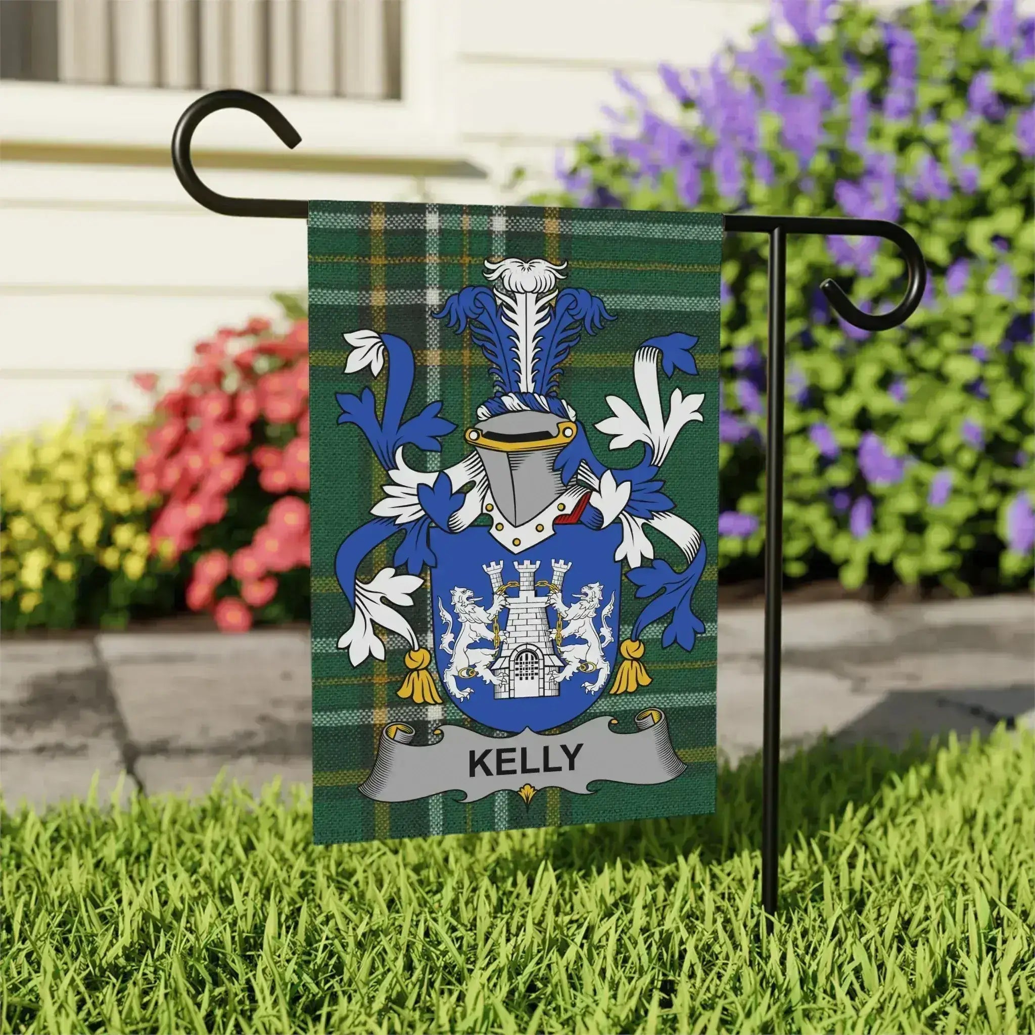 Personalized Family Crest Garden Flag Kelly