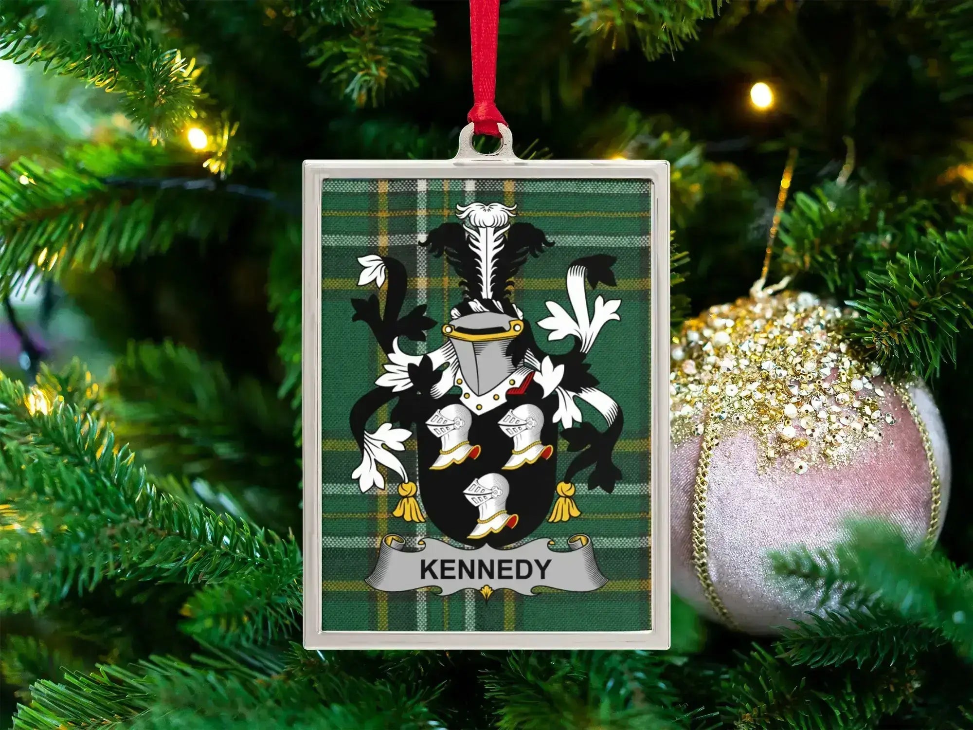 Personalized Family Crest Christmas Ornament product type