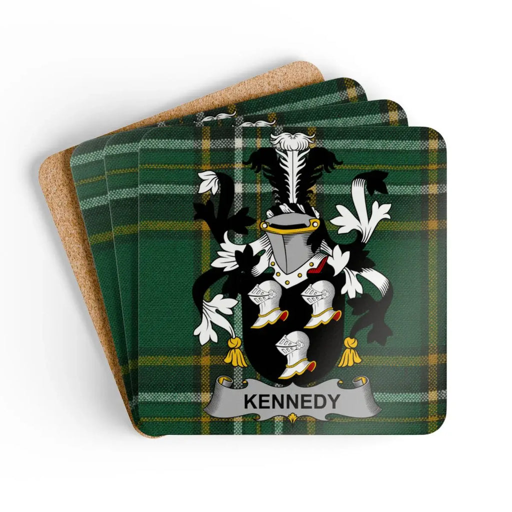 Kennedy Family Tartan Plaid Coasters Set product