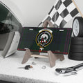Kennedy clan crest tartan novelty license plate — 12x6 aluminium with Avise La Fin heraldic design