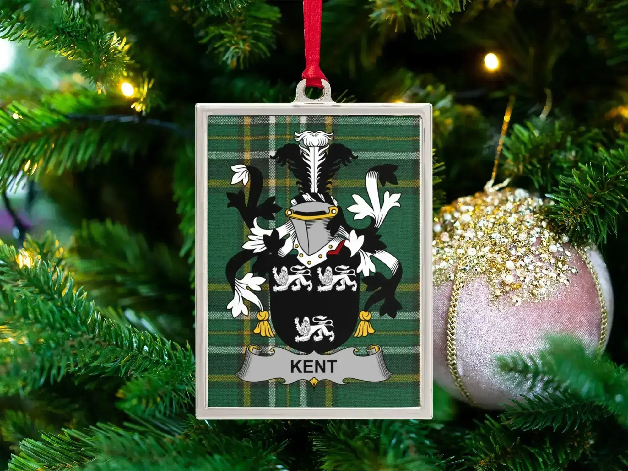Kent Family Crest Christmas Ornament product