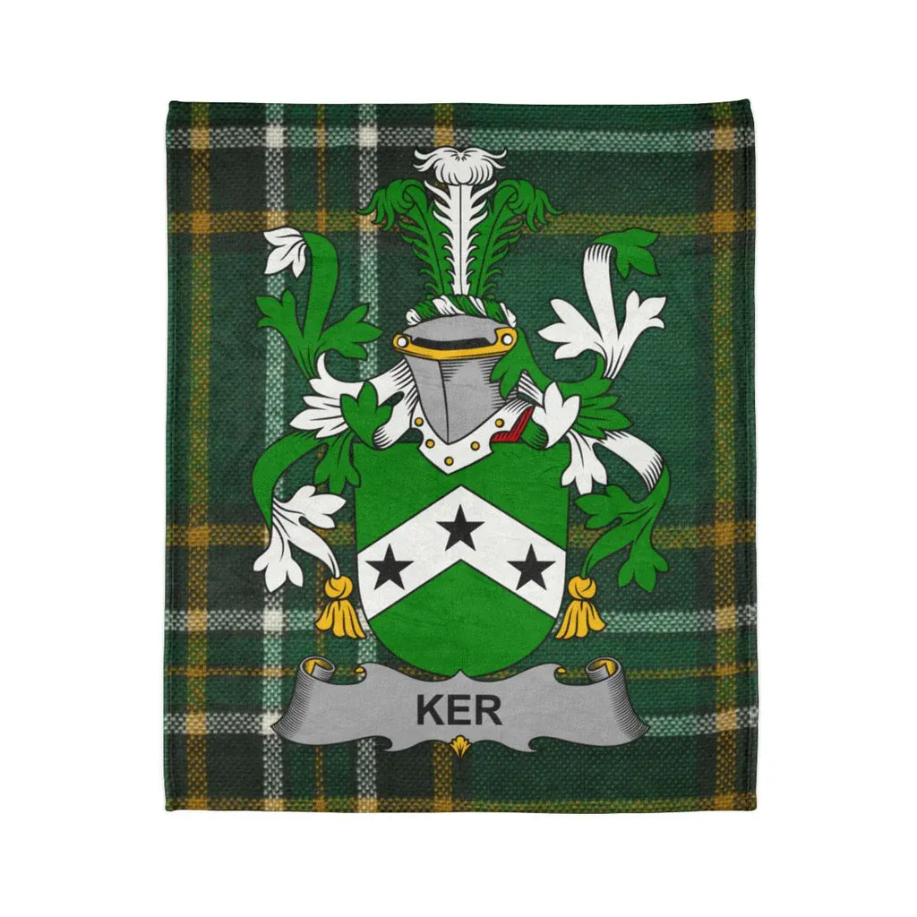 Ker Family Crest Decorative Tartan Blanket