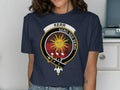 Kerr Sero Sed Serio crest t-shirt in navy — clan design on cotton, unisex fit