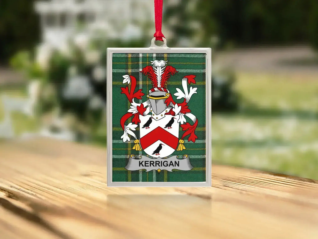 Kerrigan Family Crest Plaid Pattern Hanging Ornament product