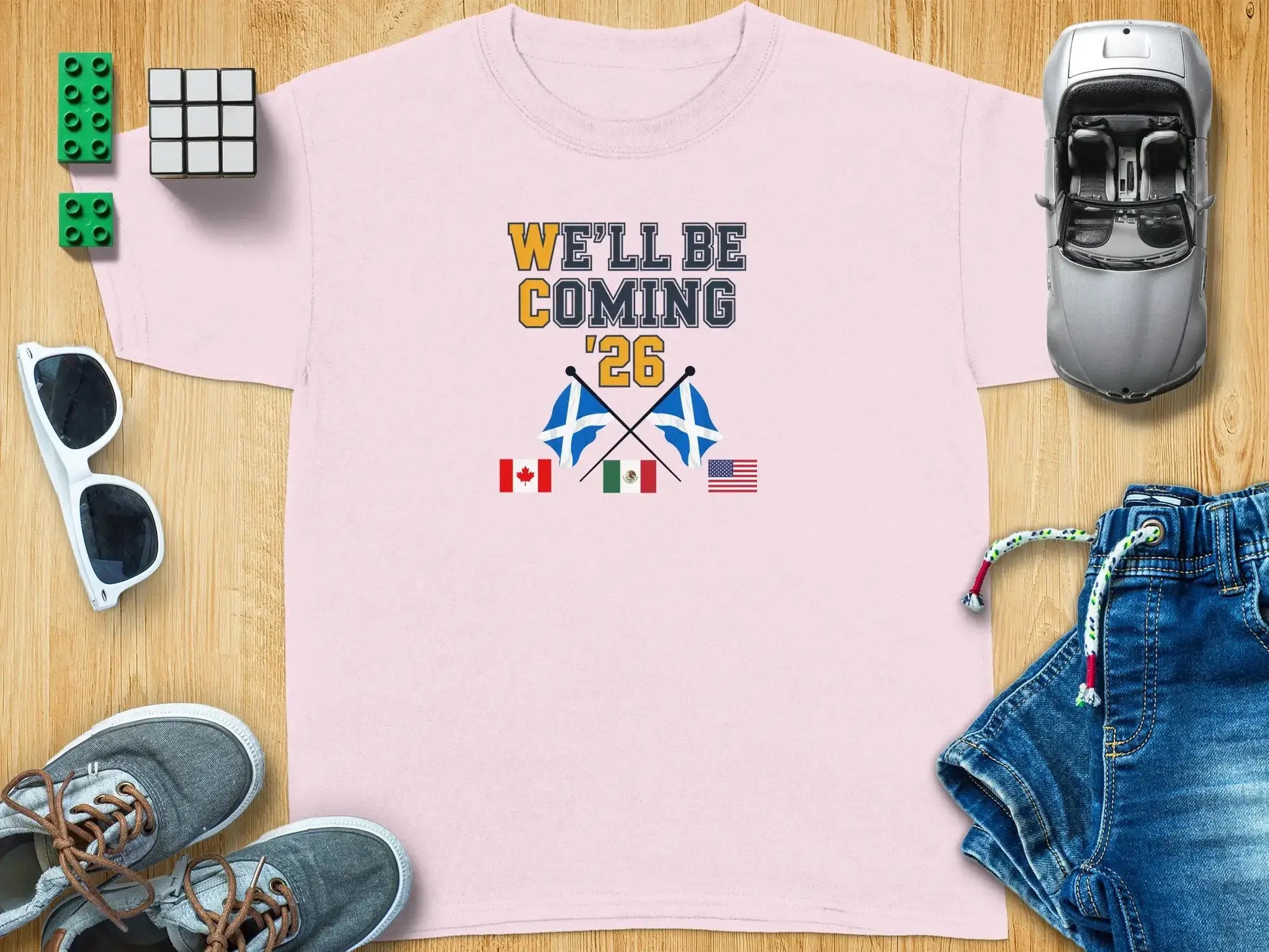 We'll Be Coming '26 Flags Shirt for Kids or Adults