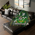 Kilkelly Plaid Coat of Arms Throw Blanket