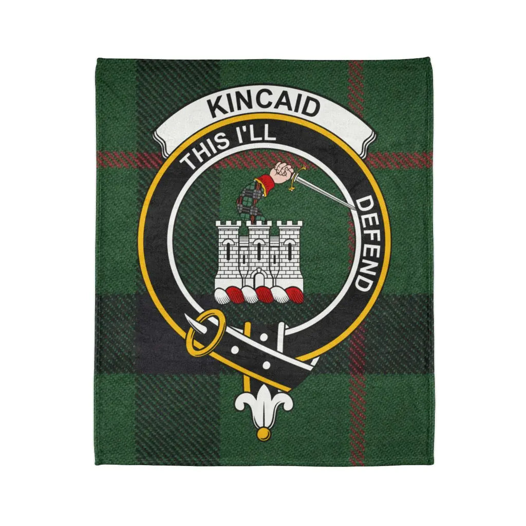 Kincaid This I'll Defend tartan family crest throw blanket