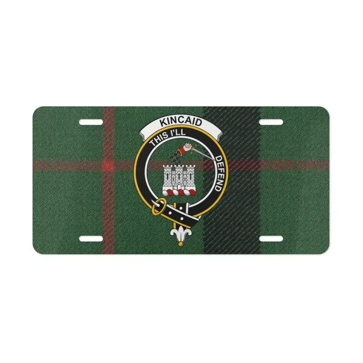 Kincaid This I'll Defend Plaid License Plate product