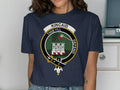 Kincaid clan crest tee in royal blue — This I'll Defend emblem