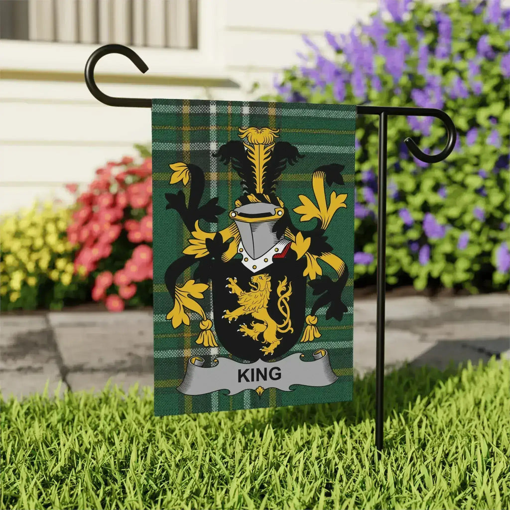 Elegant Monogrammed Royalty Garden Flag