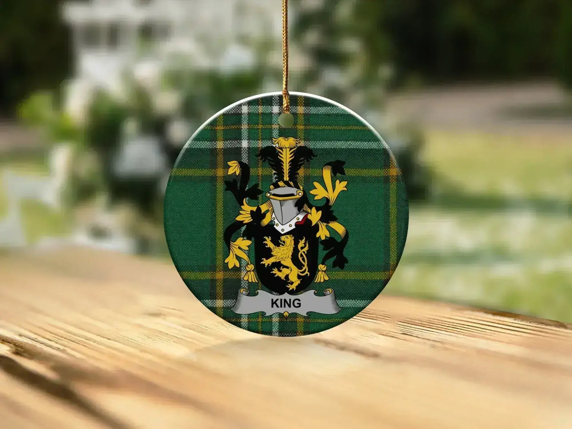 Family Crest Personalized Christmas Ornament