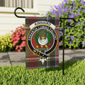Clan Kinnaird crest garden flag — full colour tartan print on poly poplin-canvas, 24.5x32 inch