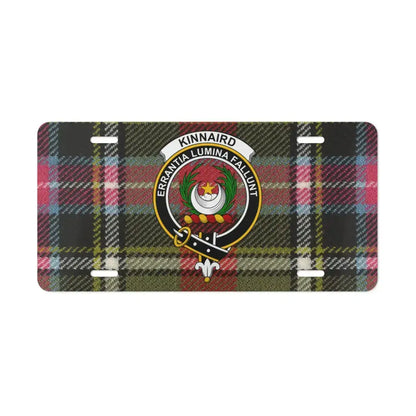 Kinnaird Clan Tartan Shield License Plate product