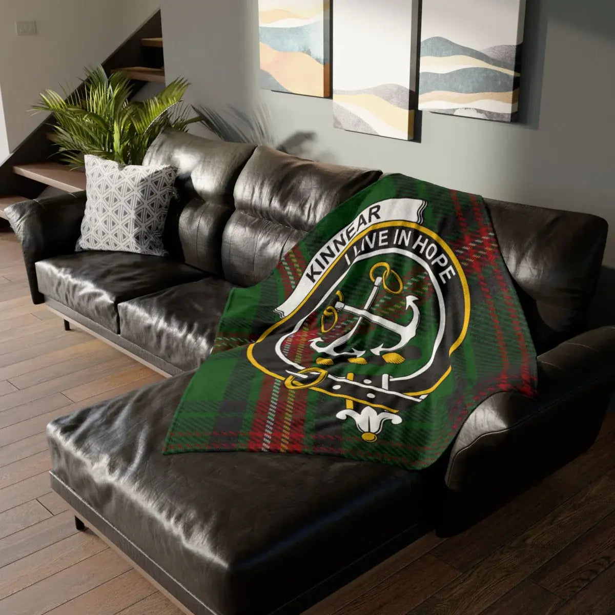 Live in Hope Kinnear Tartan Blanket for All Ages