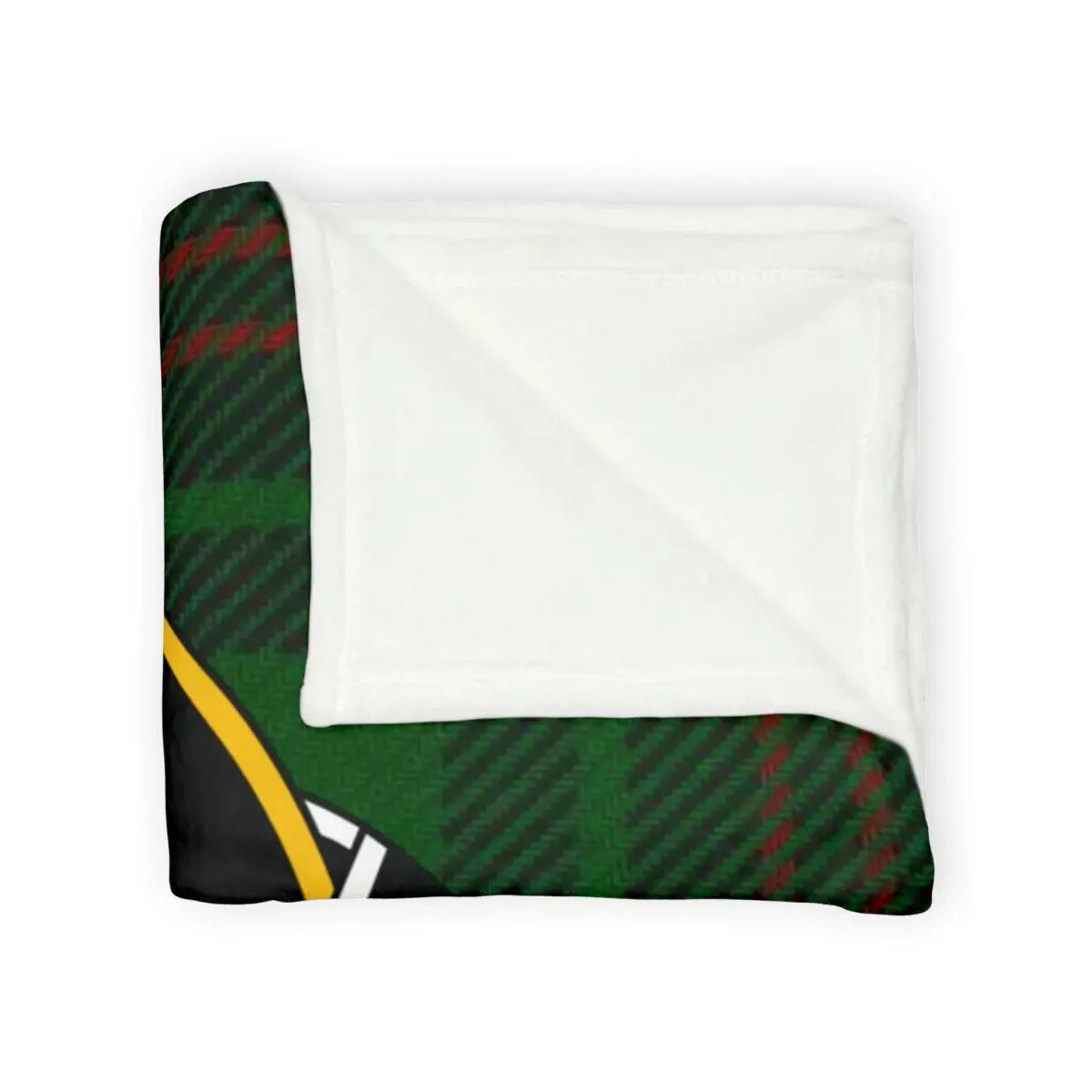 Green Black and Yellow Patterned Blanket