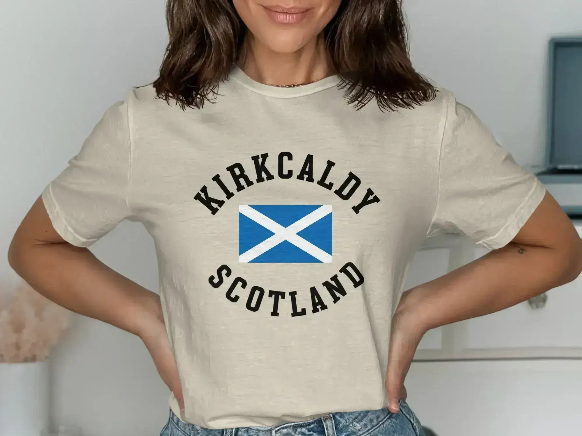 Kirkcaldy Scotland Flag Graphic T Shirt product type