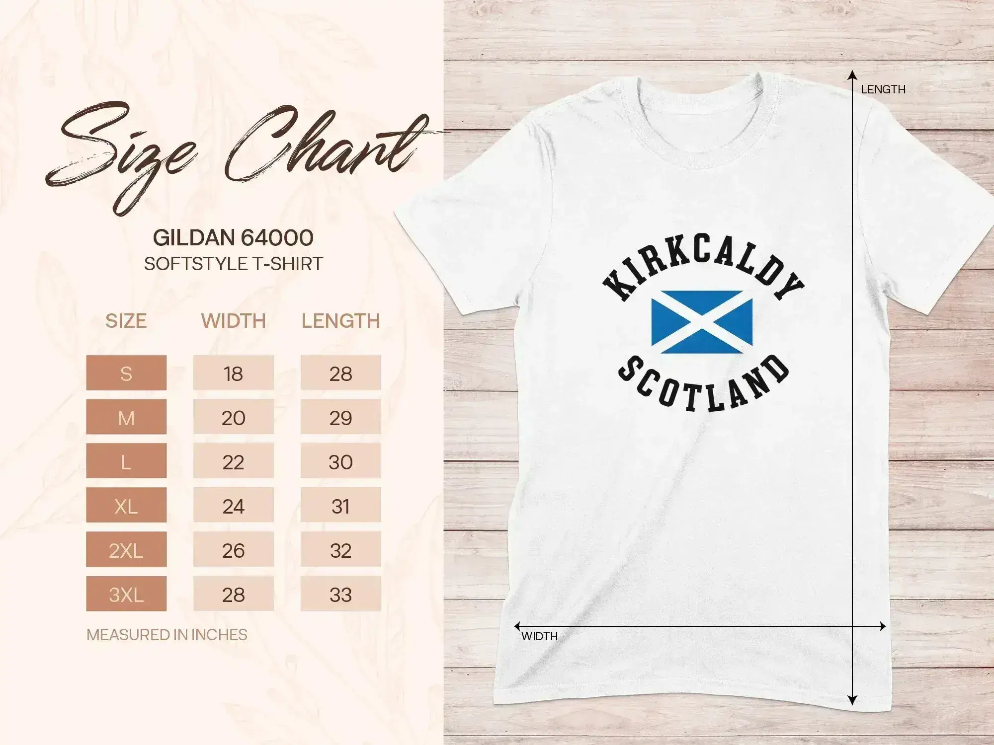 Kirkcaldy Scotland Gildan 64000 T-shirt product type