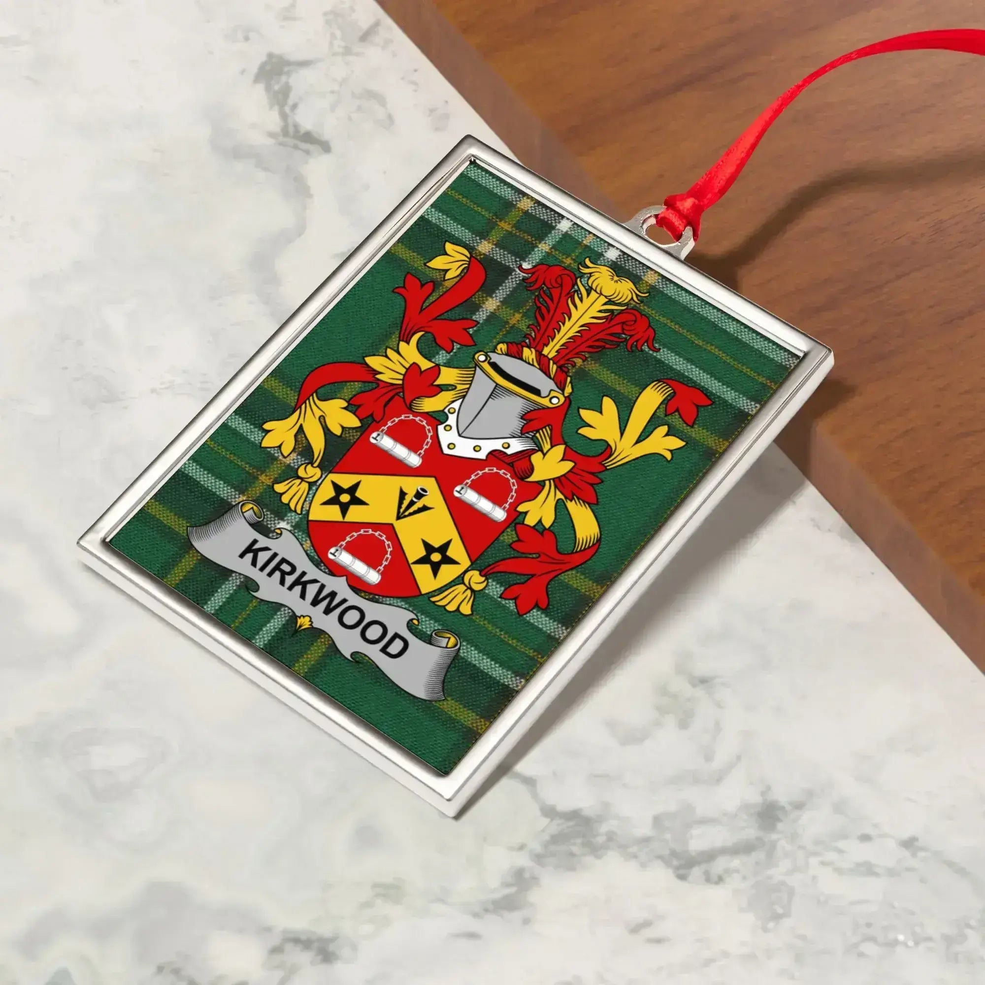 Customizable Kirkwood Family Crest Ornament product