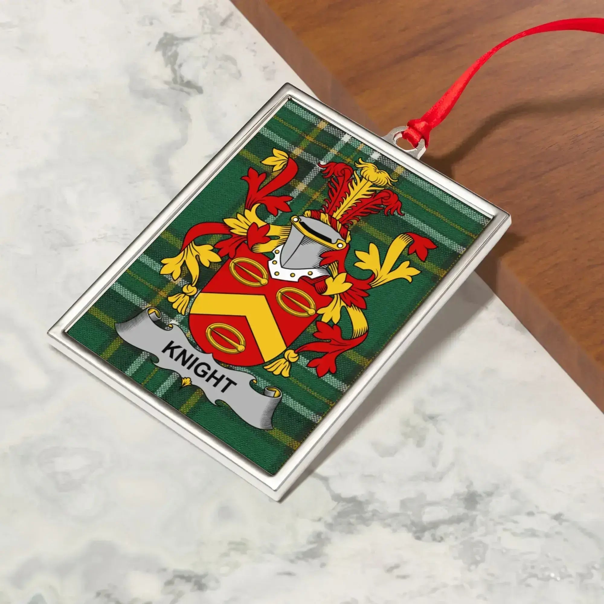 Knight Crest with Tartan Design Hanging Decoration product