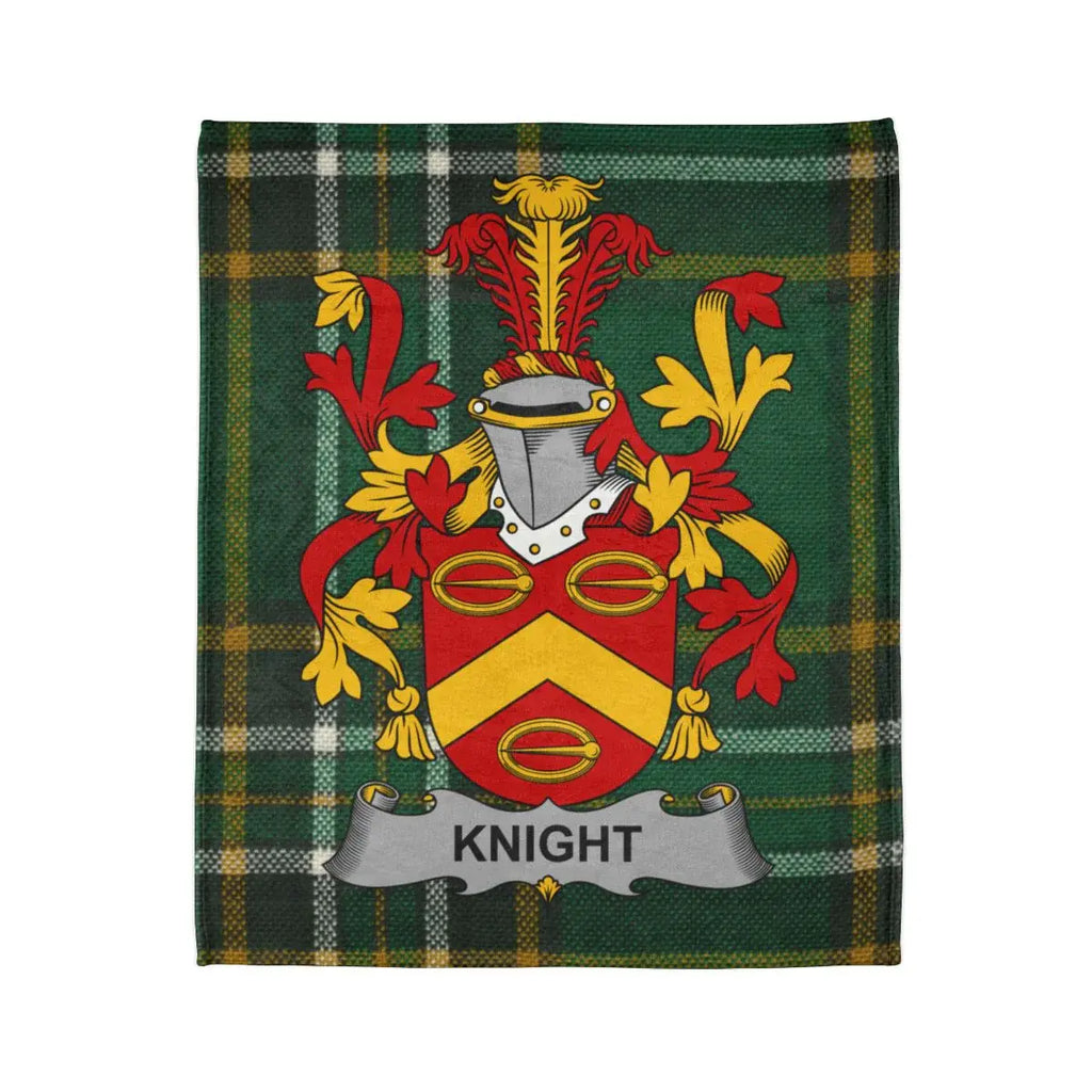 Bold Knight Family Crest Plaid Design Product