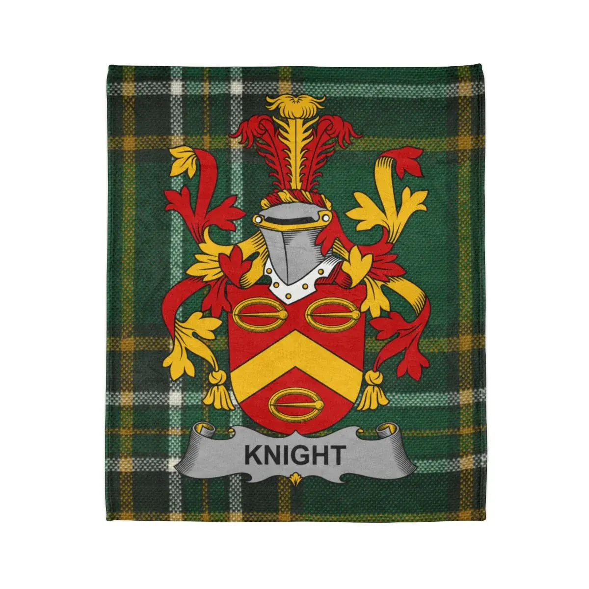 Bold Knight Family Crest Plaid Design Product