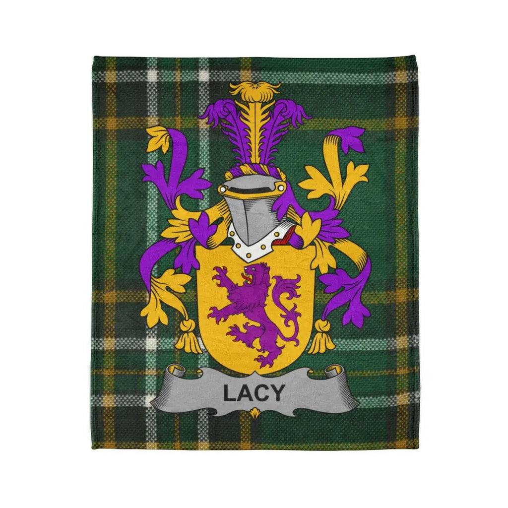 Lacy Family Crest Tartan Blanket Perfect for Gifting