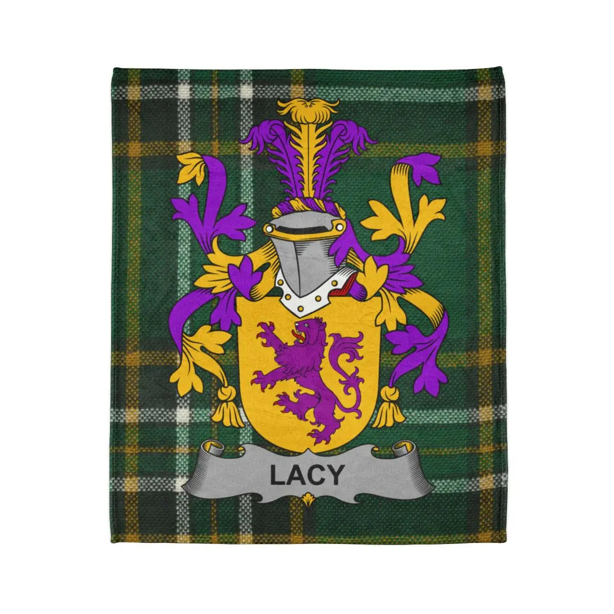 Lacy Family Crest Tartan Blanket Perfect for Gifting