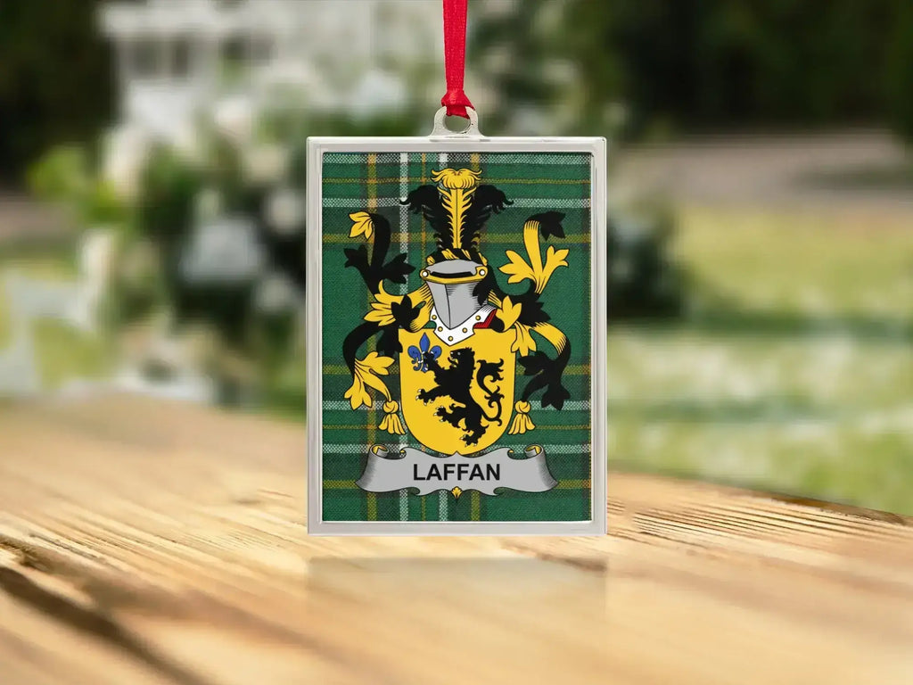 Laffan Family Crest Personalized Ornament product type