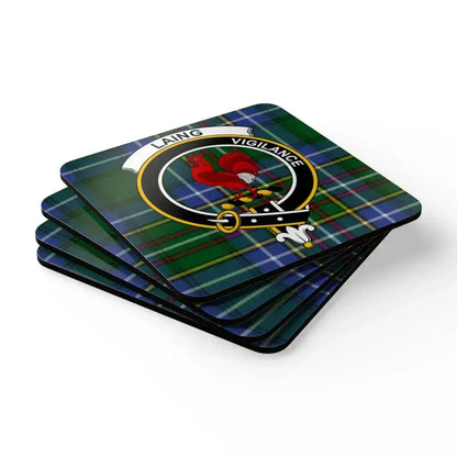 Scottish Clan Laing Vigilance Emblem Table Coasters product type