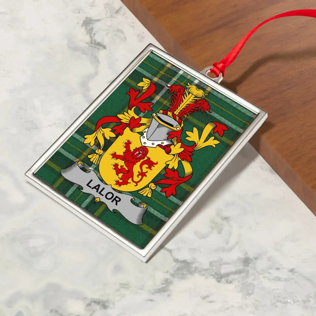 Lalor Family Crest Plaid Design Decorative Product