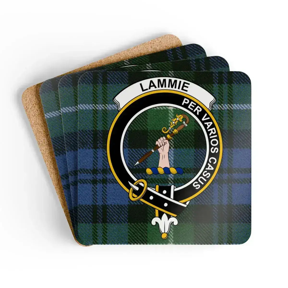Lammi Clan Crest Tartan Design Coaster Set product