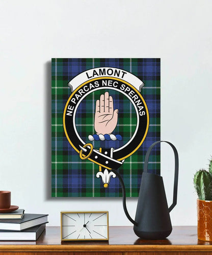 Lamont Scottish Tartan Crest Canvas - Celtic Ancestry Gifts