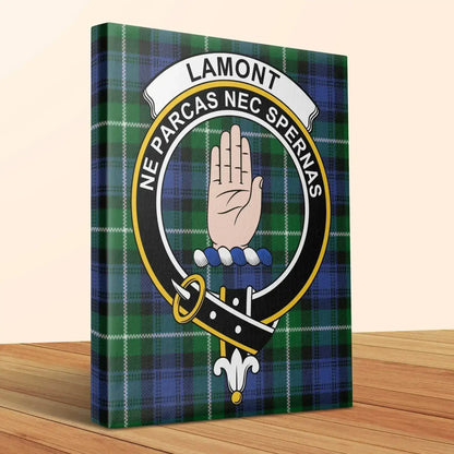 Lamont Scottish Tartan Crest Canvas - Celtic Ancestry Gifts