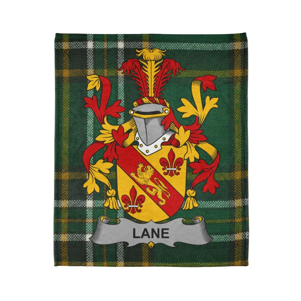 Lane Family Crest Tartan Plaid Blanket