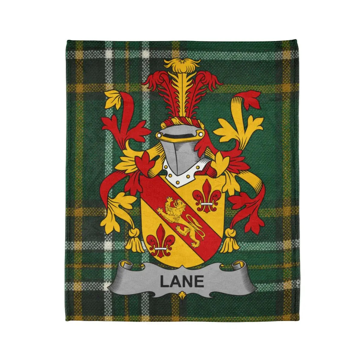 Lane Family Crest Tartan Plaid Blanket
