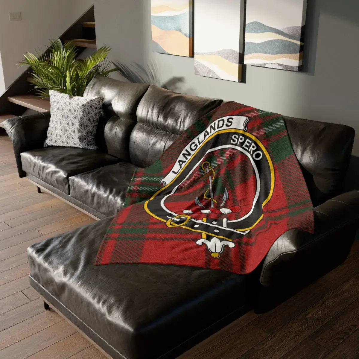 Langlands Spero Banner Design Throw Blanket
