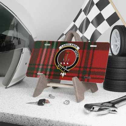 Langlands Crest Displayed on Checkered Background product
