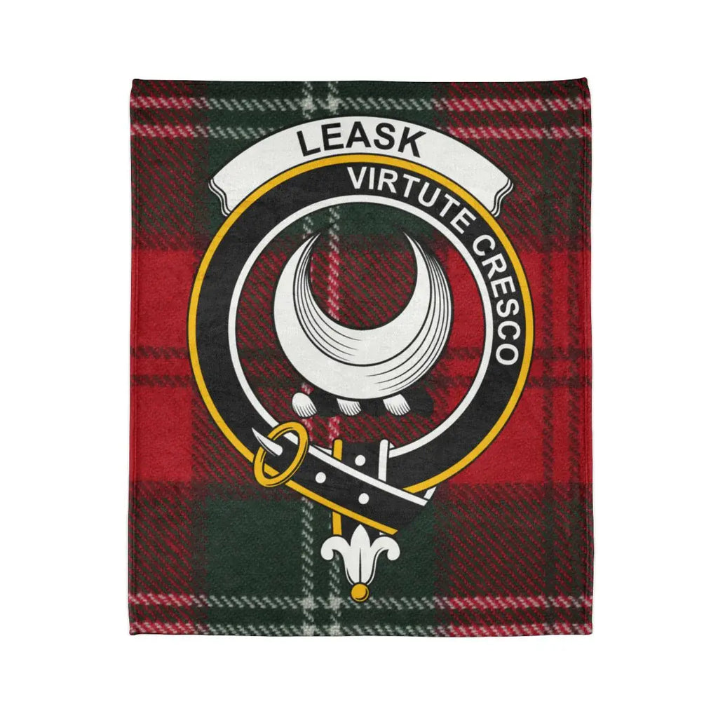 Leask Virtute Cresco Plaid Design Throw Blanket
