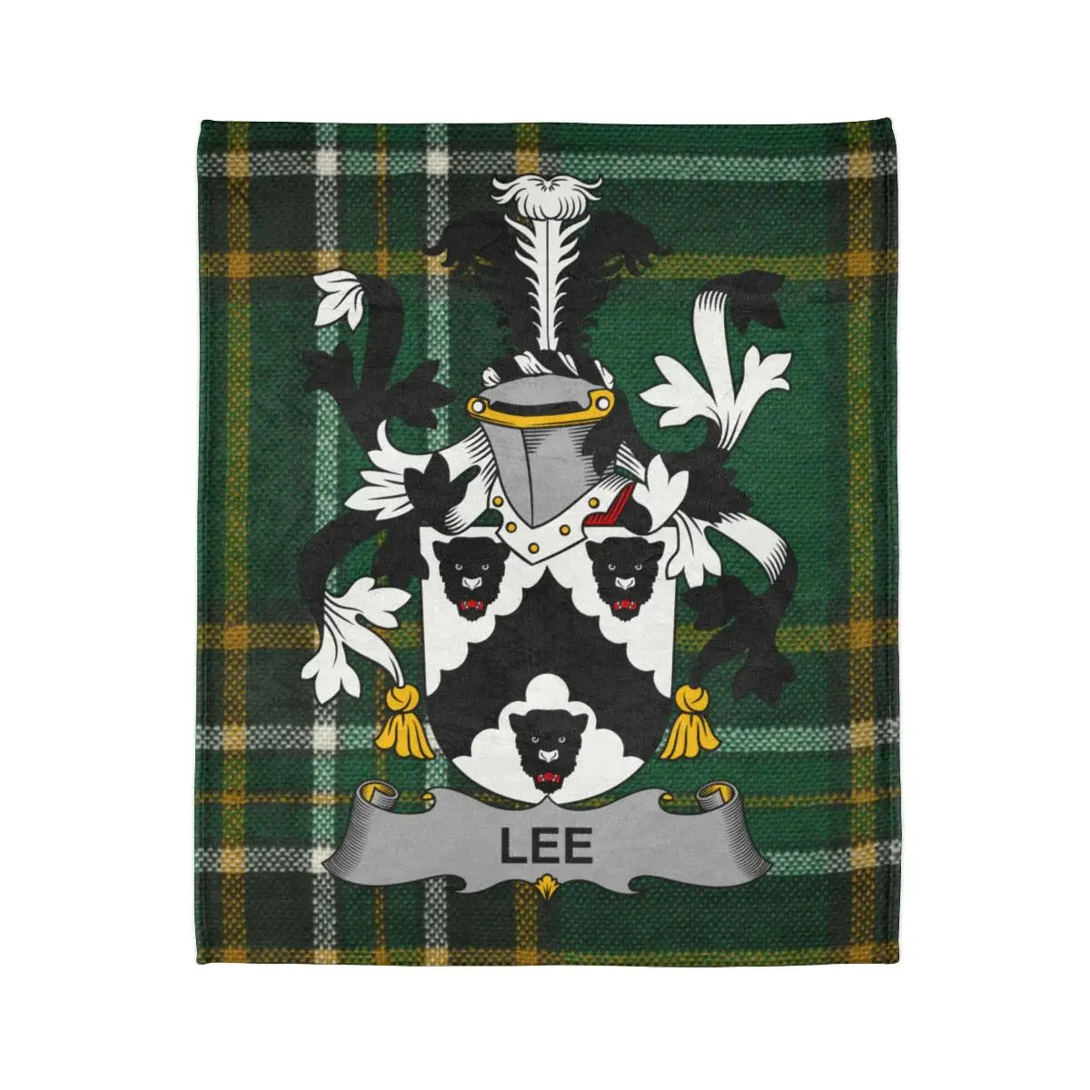 Lee Family Crest Design Tartan Plaid Blanket