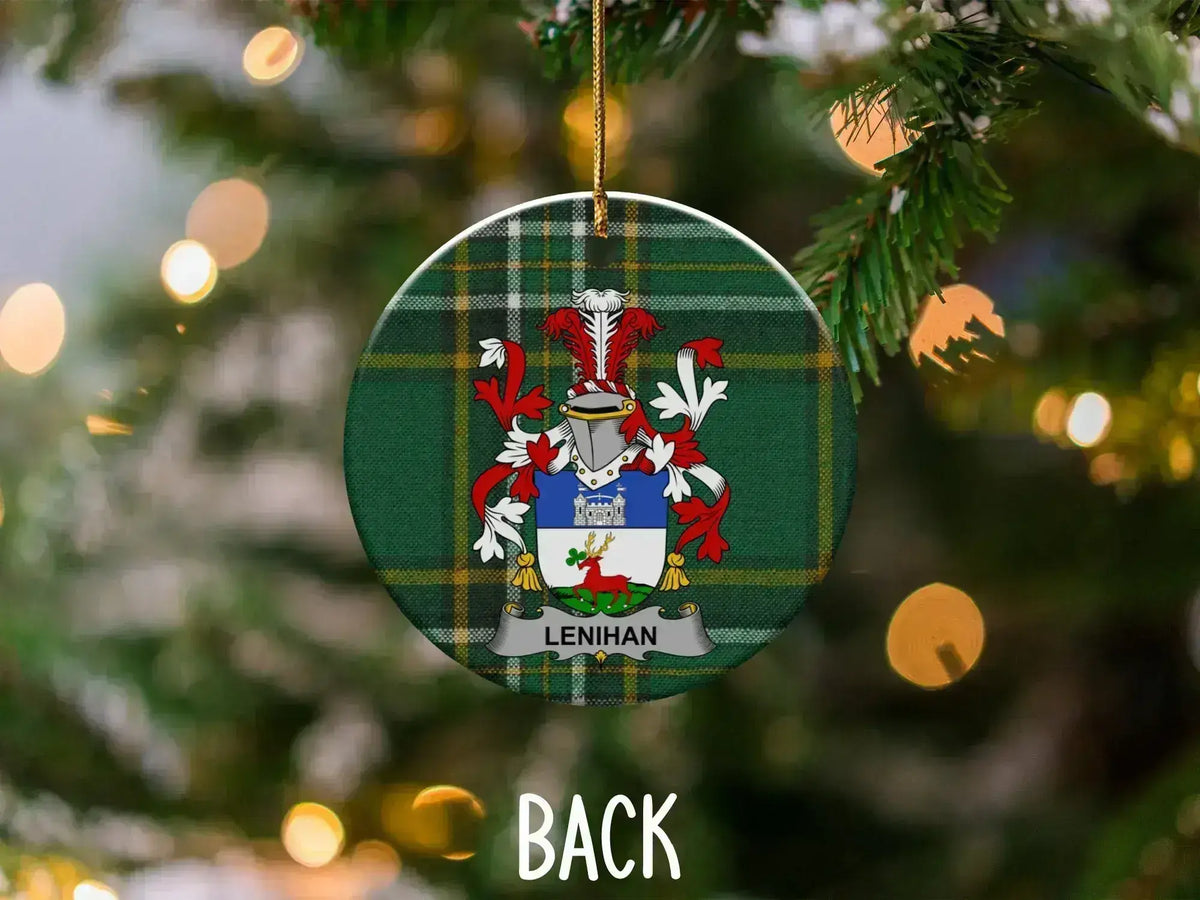 Custom Family Crest Christmas Tree Ornament