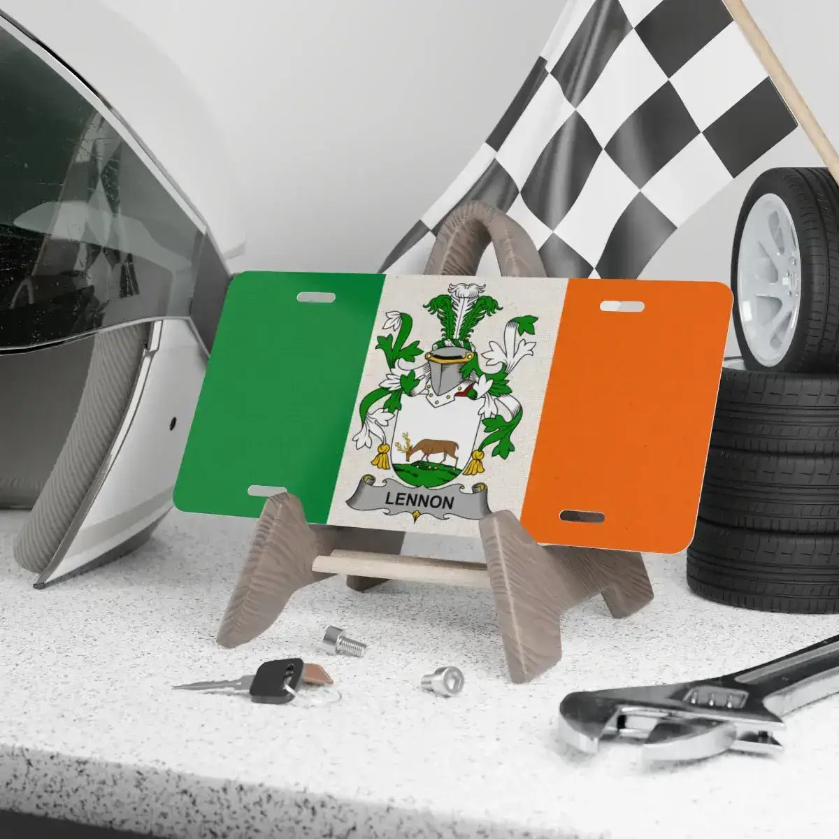 Lennon Irish Coat of Arms Flag License Plate product
