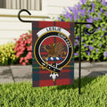 Leslie Grip Fast tartan garden flag 24x32 inches — clan crest on larger outdoor size